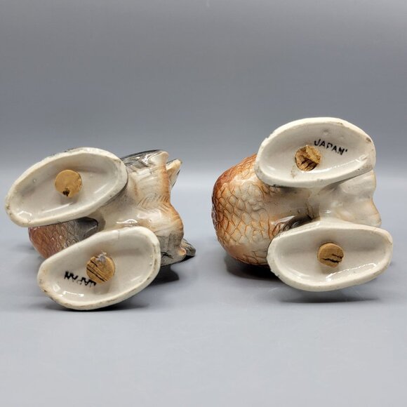 Vintage Rooster & Hen Ceramic Salt & Pepper Shakers Hand Painted Japan Farmhouse - Picture 5 of 12